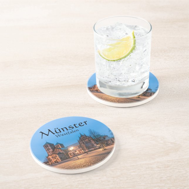 Dessous De Verre En Grès Souvenir de Münster (Côté)
