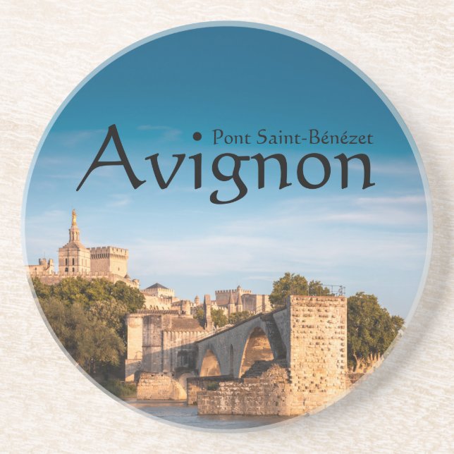 Dessous De Verre En Grès Souvenir du pont d'Avignon (Devant)