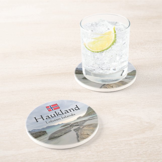 Dessous De Verre En Grès Souvenir Haukland (Côté)