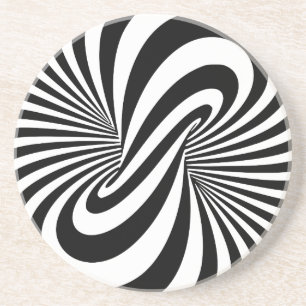 Dessous De Verre En Grès Spirale de l'illusion optique 3D