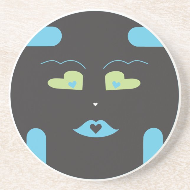 Dessous De Verre En Grès Sponap noir Coaster.ai (Devant)