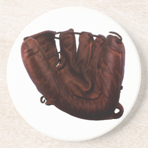 Dessous De Verre En Grès Sports Vintage, Gant de Baseball en Cuir Antique