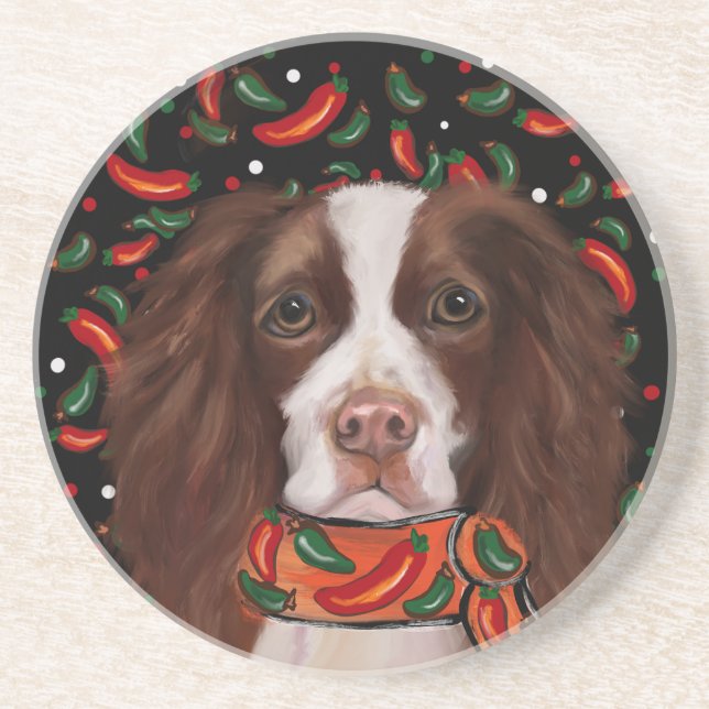 Dessous De Verre En Grès Springer Spaniel anglais (Devant)