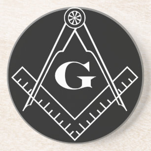 Dessous De Verre En Grès Square and Compass Coaster