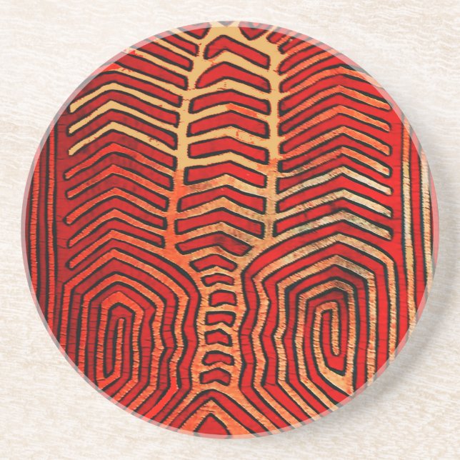 Dessous De Verre En Grès Squelette de homard tribal indien Cuna (Devant)