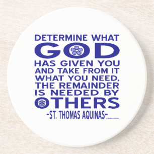 Dessous De Verre En Grès St. Thomas Aquinas Quote