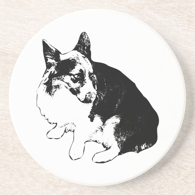 Dessous De Verre En Grès Stand De Coupe, Foxy Friend (Devant)