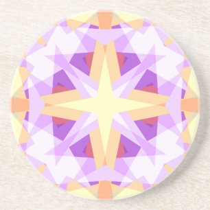 Dessous De Verre En Grès Star moderne Noël Festive violet rouge jaune