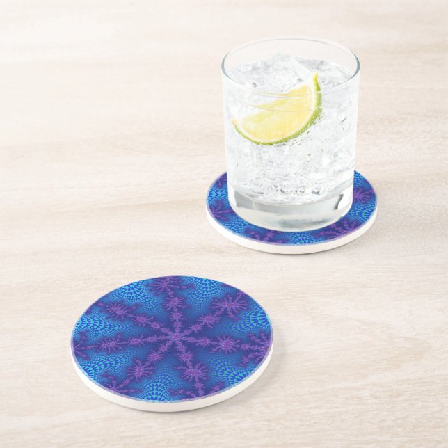 Dessous De Verre En Grès Starburst Océan (Côté)