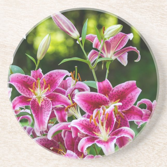 Dessous De Verre En Grès Stargazer Lilies (Devant)