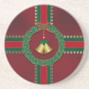 Dessous De Verre En Grès Stars and Stripes Christmas Coaster