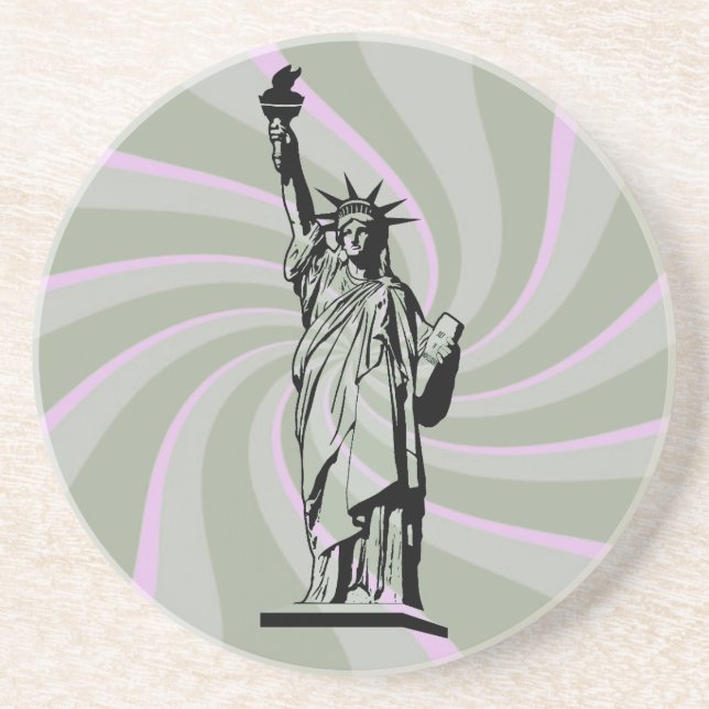 Dessous De Verre En Grès Statue de la Liberté (Devant)