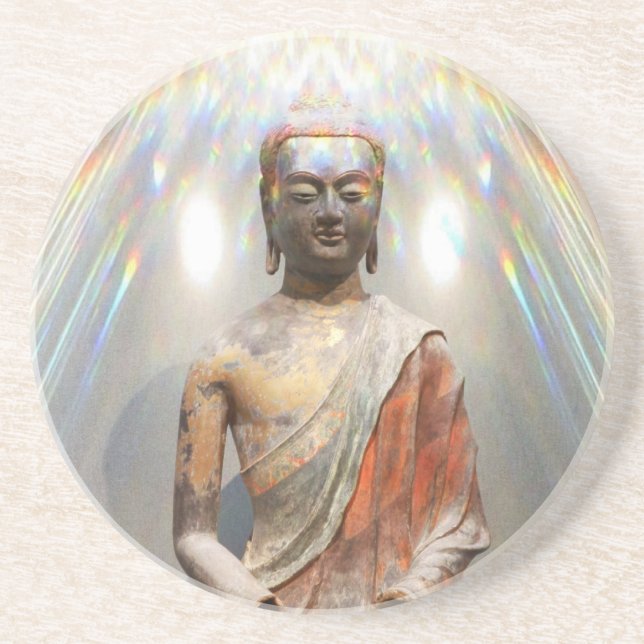 Dessous De Verre En Grès Statue de Siddhartha Gautama (Devant)
