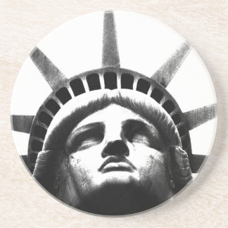 Dessous De Verre En Grès Statue noire et blanche de la Liberté