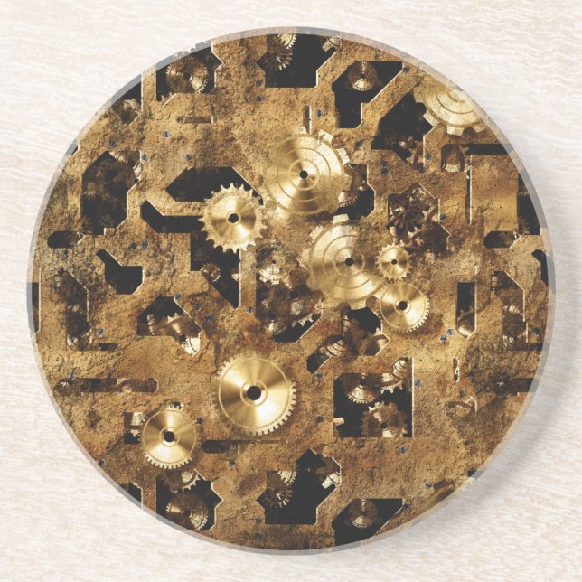 Dessous De Verre En Grès Steampunk (Devant)