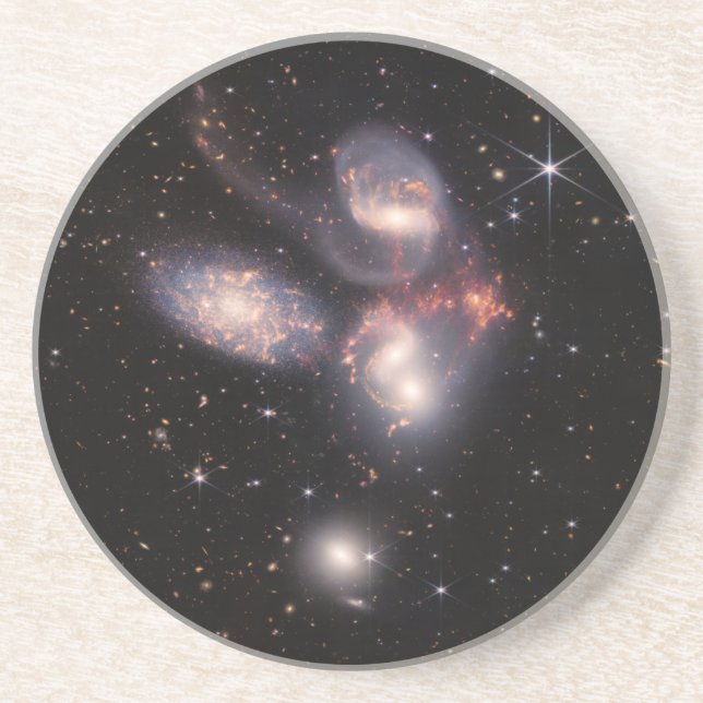 Dessous De Verre En Grès Stephan's Quintet 5 Galaxies Deep Field James Webb (Devant)