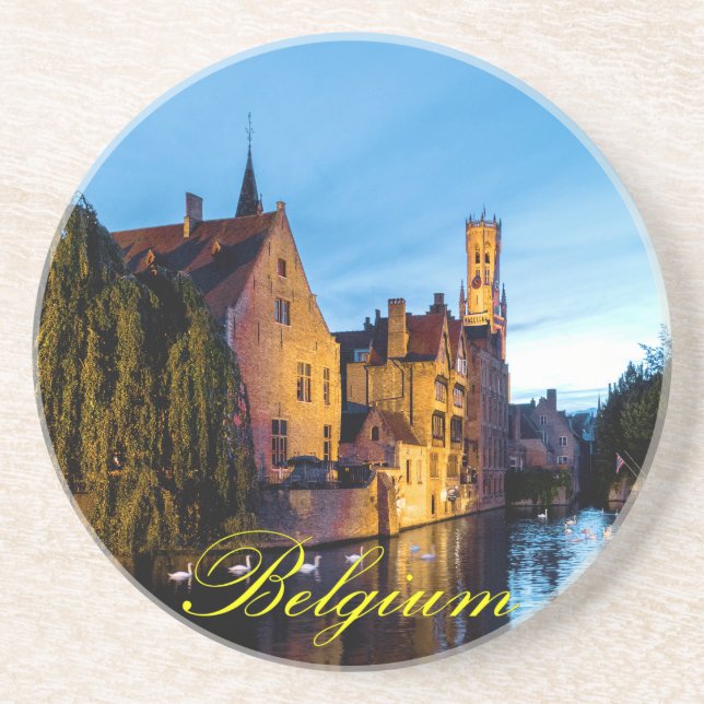 Dessous De Verre En Grès Stunning ! Medieval Bruges Belgium (Devant)