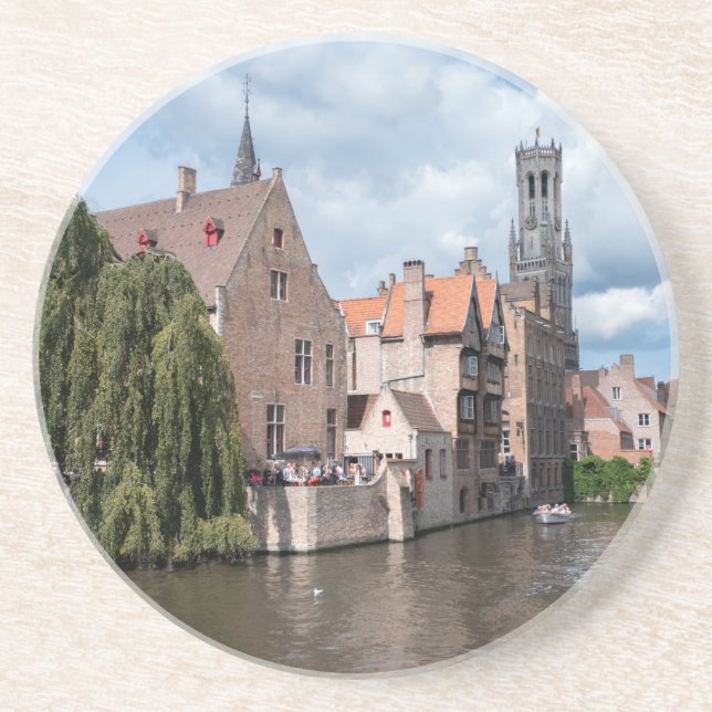 Dessous De Verre En Grès Stupéfaction ! Bruges - la Belgique (Devant)