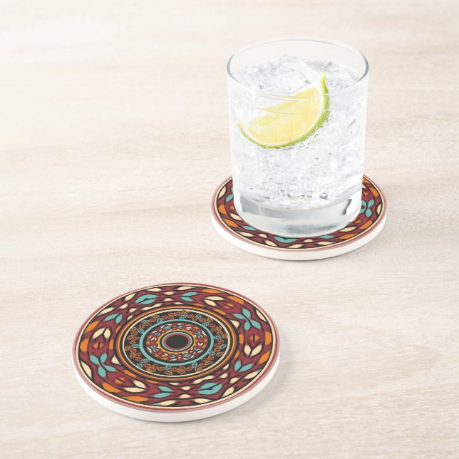 Dessous De Verre En Grès Style géométrique moderne du sud-ouest (Côté)