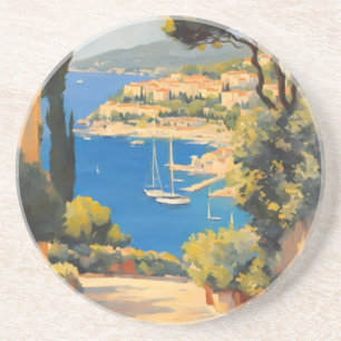 Dessous De Verre En Grès Style vintage Côte d'Azur