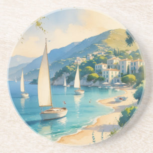 Dessous De Verre En Grès Style vintage Côte d'Azur Voyage en France
