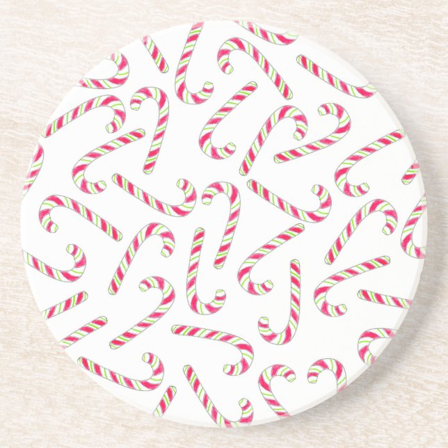 Dessous De Verre En Grès Sucre de canne de Noël motif (Devant)