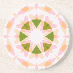 Dessous De Verre En Grès Sugar Rose Printemps Green Star Dopamine Décor Art