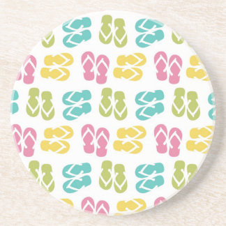 Dessous De Verre En Grès Summer fun rose flip flop chaussons sandales motif