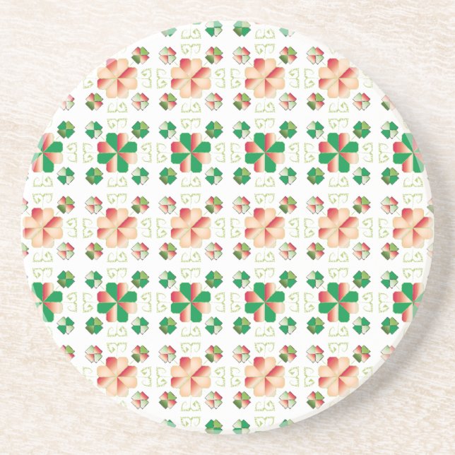 Dessous De Verre En Grès SUN traditionnel letton motif géométrique X (Devant)