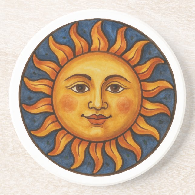 Dessous De Verre En Grès Sunface (Devant)