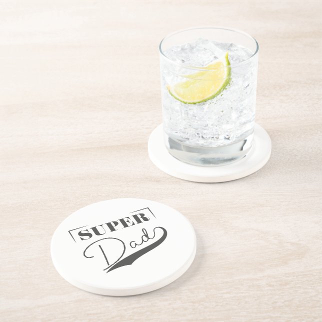 Dessous De Verre En Grès Super papa (Côté)