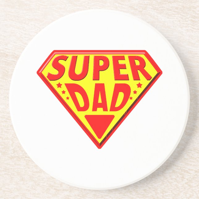 Dessous De Verre En Grès Super Papa - Bonne Fête des Pères (Devant)