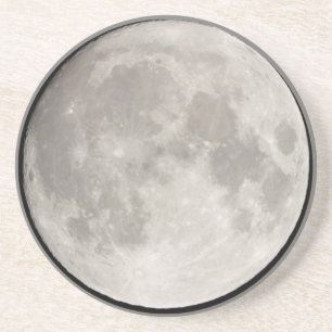 Dessous De Verre En Grès Superlune dans le ciel noir