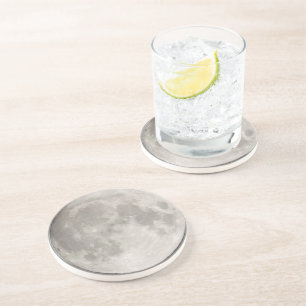Dessous De Verre En Grès Superlune dans le ciel noir