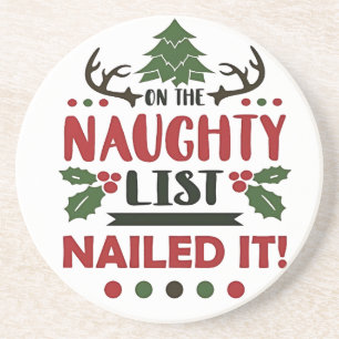 Dessous De Verre En Grès Sur La Liste Coquine Nail It Funny Christmas