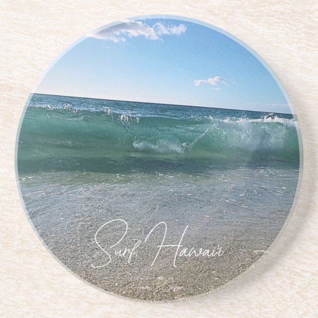 Dessous De Verre En Grès Surf Hawaii (Devant)