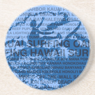 Dessous De Verre En Grès Surf Hawaii Coupe Hawaii Dessous de verre de grès