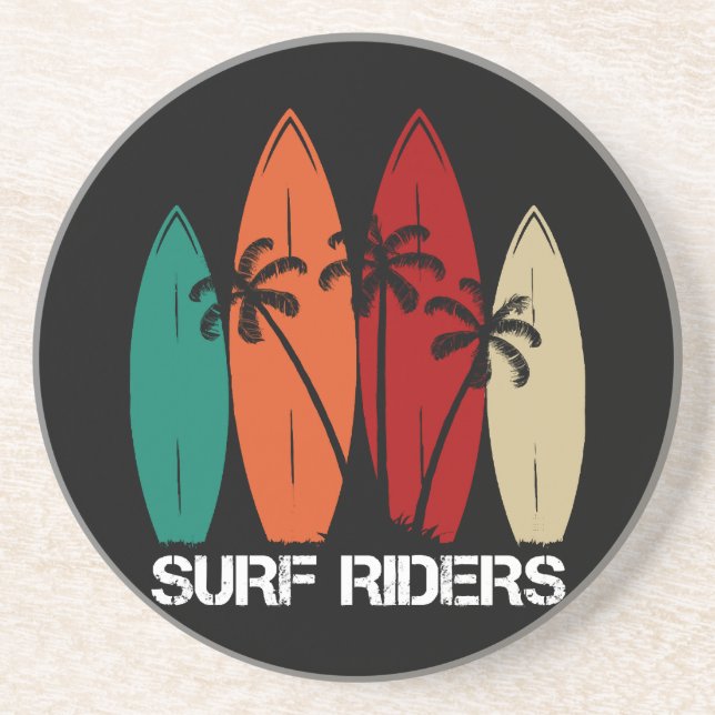 Dessous De Verre En Grès Surf Riders (Devant)