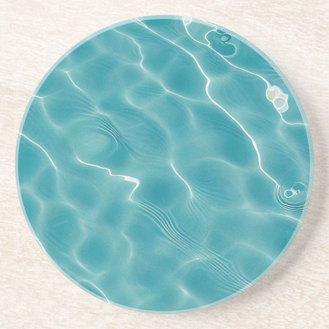 Dessous De Verre En Grès Surface de l'eau (Style 5) Peinture à l'huile (Devant)