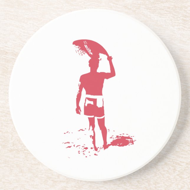 Dessous De Verre En Grès Surfer d'été (Devant)