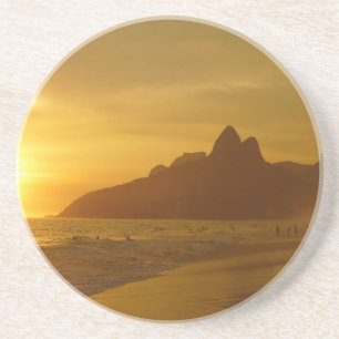 Dessous De Verre En Grès surfeurs à Sunset