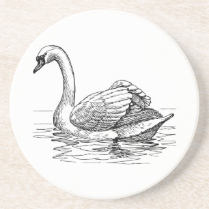 Dessous De Verre En Grès Swan