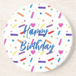 Dessous De Verre En Grès Sweet Sprinkle Birthday Party Theme