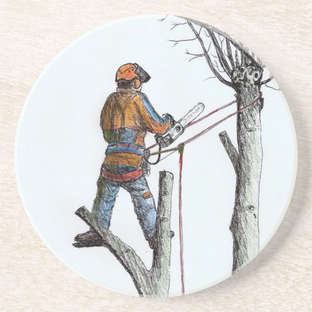 Dessous De Verre En Grès Sycamore et 020t (Devant)