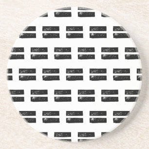 Dessous De Verre En Grès Symbole de mathématiques "égal" noir et blanc Lino