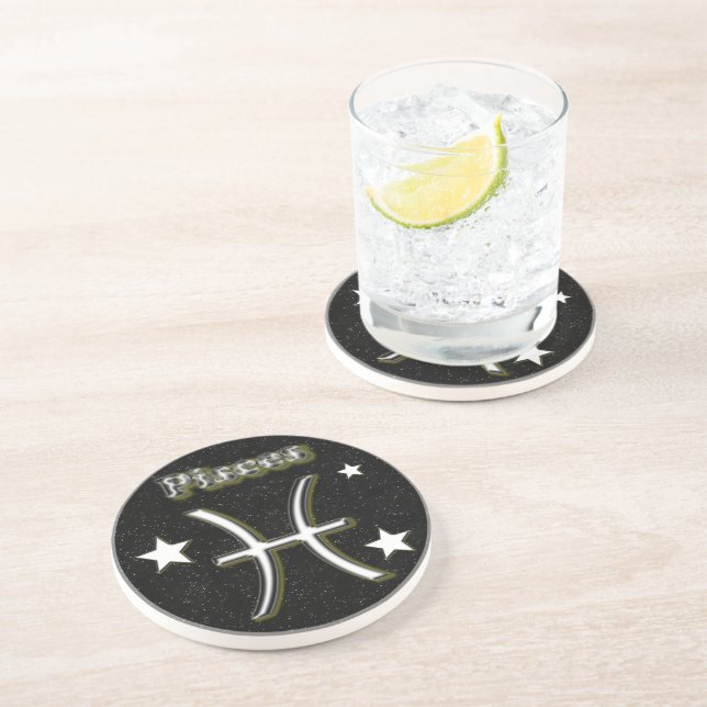 Dessous De Verre En Grès Symbole de Poissons (Côté)