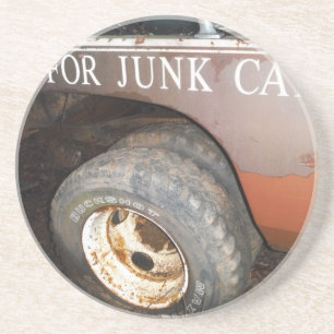 Dessous De Verre En Grès Symbole de voiture Tow Truck vintage pour la malbo