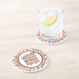 Dessous De Verre En Grès Symbole d'Halloween Vintage rétro - Tricoter ou tr