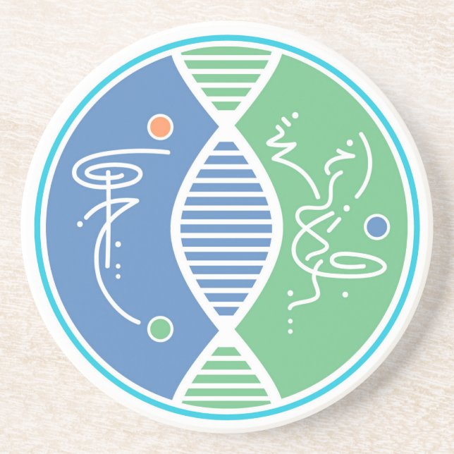 Dessous De Verre En Grès Symbole du cercle intérieur de guérison sur le Des (Devant)