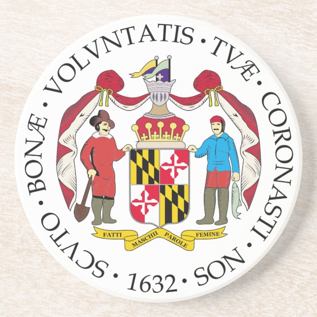 Dessous De Verre En Grès Symbole du Maryland (Devant)